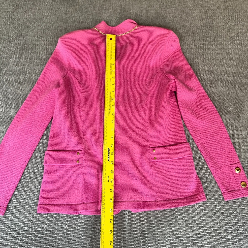 Rich And Levy Two-Piece Blazer & Skirt Suit Set Womens S Pink Knitted Barbiecore View 4